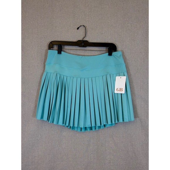 GB Pants - GB Aqua Blue Pleated Tennis Skort Womens XL Built-in Shorts SK27272PDL